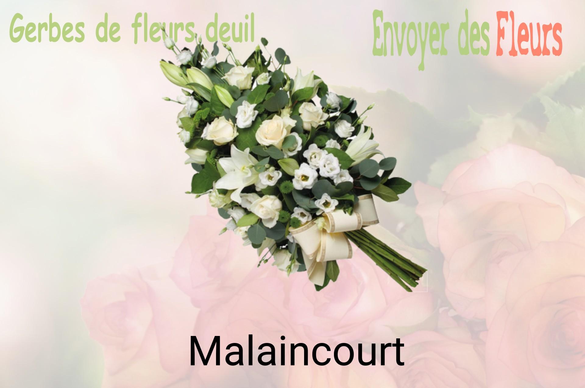 Gerbe de fleurs de deuil livrée à Malaincourt